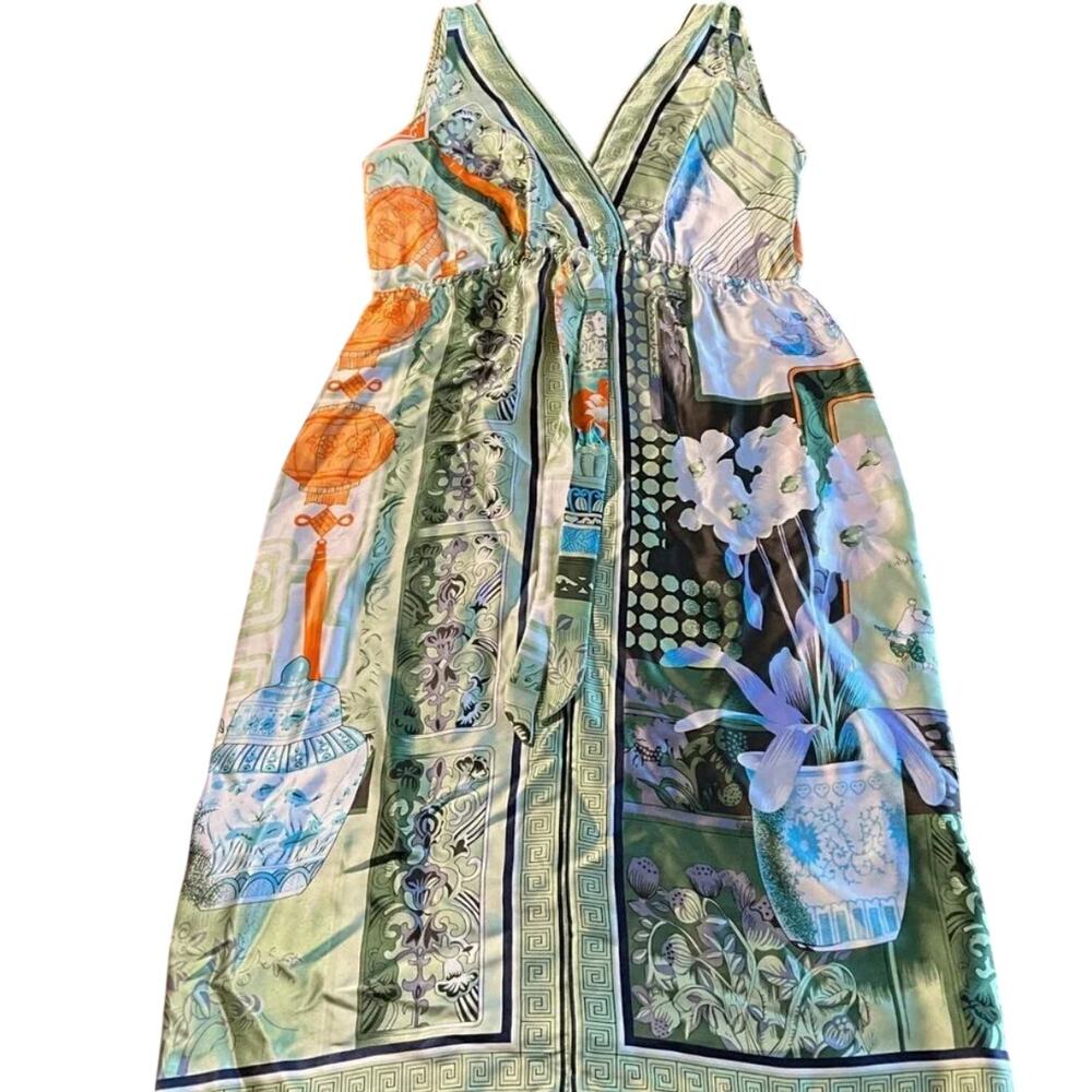 Vintage 2000's Y2K Yasb 100% Silk Dress S - Picture 2 of 5